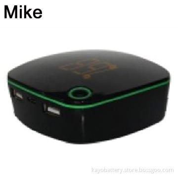 Mobile power with 6000mAh, 1A input, dual output DC5.0 1A&DC 5V 500mA